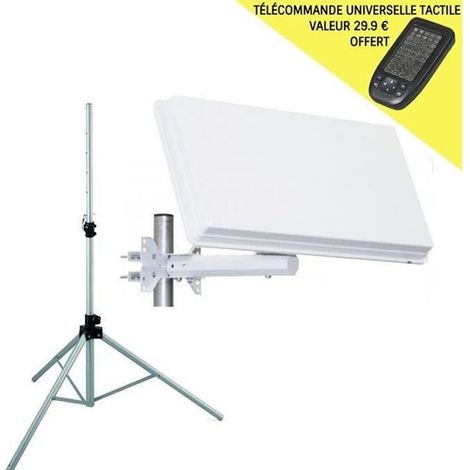 Kit Camping Car - SELFSAT - H30D - Parabole Plate - Trépied Aluminium - Télécommande Universelle