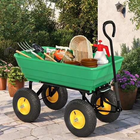 Chariot de jardin verde Scuro en acciaio PP 109 x 52 x 94 cm (1/5)
