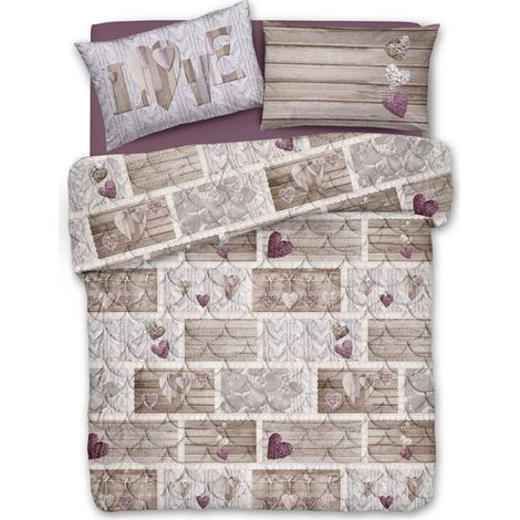 Trapunta 100 % made in italy da vera produzione italiana shabby in love 2 misure 4 colori Viola - Matrimoniale