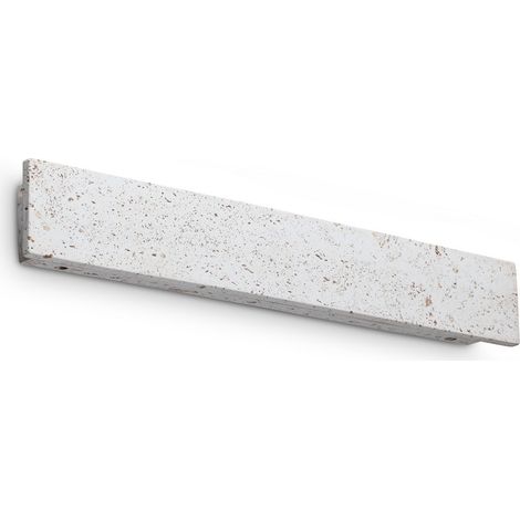 Ideal Lux ZIG ZAG Applique murale rectangulaire à LED intégrée, couleur ciment, 2100 lm, 3000 K (1/2)