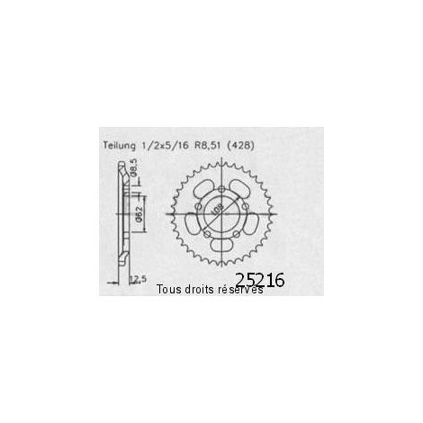 COURONNE MZ 125 ROUTE 00-02 DIVERS 25216CZ49