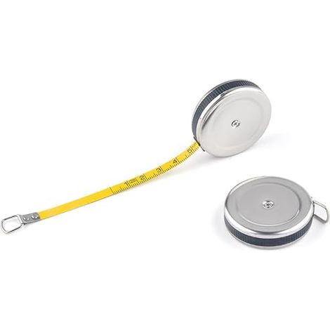 Mètre Ruban Pour Mesure De Diamètre et Circonférence 6 mm x 2 m, Mètre Ruban Souple en Acier Doux-coque métallique, Autobloquant, Mesure Tools à Portabilité Facile (1/5)