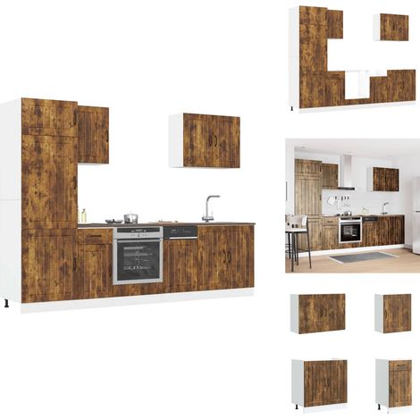 Ensemble d'armoires de cuisine 7 pcs Kalmar bois d'ingénierie - Ensemble D'armoire De Cuisine - Ensembles D'armoires De Cuisine - Ensemble D'armoire - Armoire De Cuisine (1/5)