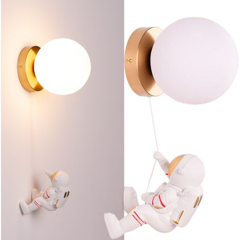 Applique murale enfant lune et astronaute G9 Ø15 cm (1/5)