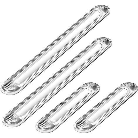 Butoirs de porte en silicone pour murs (lot de 4), butoirs de porte de placard, protection murale transparente, pour portes de placard, portes de voiture, tiroirs, toile B (1/4)