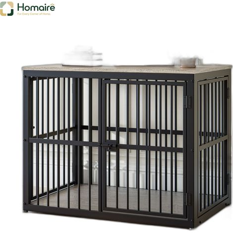 Modularer Hundekäfig, grau, in grau 84 x 56 x 66 cm HOMAIRE (1/5)