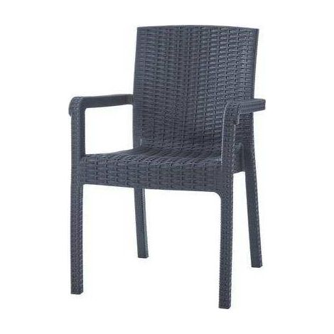 CHAISE EN ROTIN KRETA + ACCOUDOIRS DOMUS