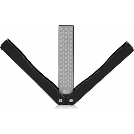 400/600 Aiguiseur Couteau Grit,Pliant Double-Face Diamant Pierre à Aiguiser Outil pour Camping en Plein Air Jardin Cuisine(Noir) (1/5)
