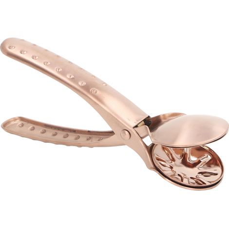 Casse-châtaignes en acier inoxydable, finition or rose, en forme de croix, prise en main confortable, utilisation facile, outil portable pour la cuisine. Pince à châtaignes pour la cuisine. (1/5)