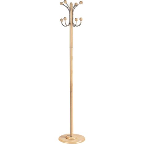 Perchero mod. 406 herrajes cromo satinado lacado natural, 170 cm(alto)35 cm(ancho)35 cm(largo) (1/2)