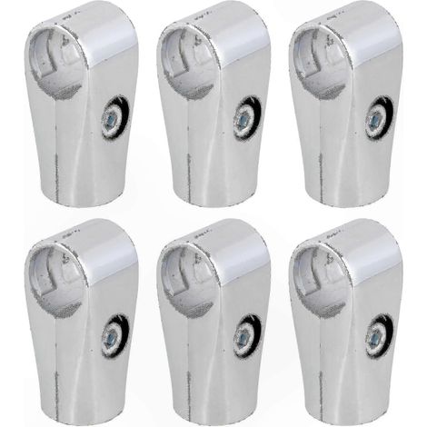 Raccord tubulaire double sens, 6 pièces de colliers de fixation pour étagère, diamètre intérieur 25mm, accessoires de jonction de tuyau. (1/3)