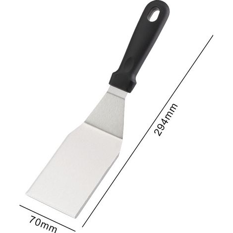 Spatule en Acier Inoxydable Spatule à Hamburger Idéal en Métal pour Barbecue Dessus Plat et Grill à Dessus Plat, avec Poignée Résistante à la Chaleur