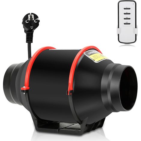 Wolketon Estrattore per condotti Ventilatore per condotti 150mm 75W 540m³/h con telecomando