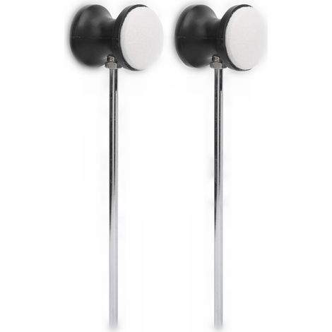 2 Pièces Maillet De Pédale De Grosse Caisse Batteur De Tambour en Acier Inoxydable Tête Ronde en Feutre Pédale Marteau Accessoires D'instrument De Percussion pour la Performance du Batteur