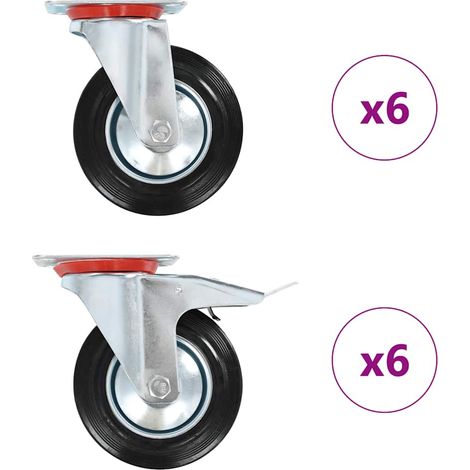 vidaXL 12 pcs Swivel Casters 160 mm (1/5)