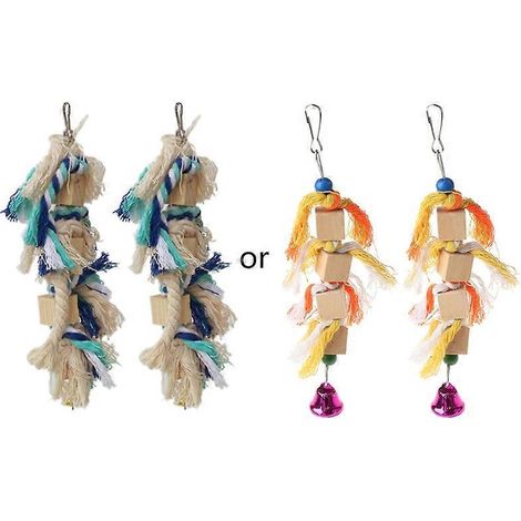 Jouet à mâcher pour oiseau, cordes multicolores pour chinchillas, cobayes et écureuils – jouet de mastication robuste et coloré.