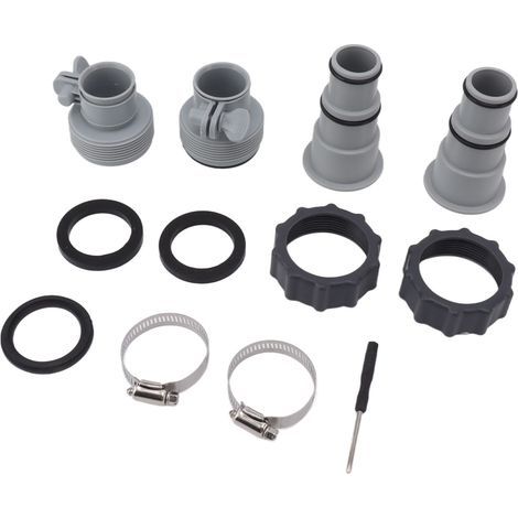 Schwimmbadschlauchverbinder, Adapter mit Klemme für Pumpen mit Gewindeanschlüssen (1/5)