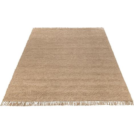 Tapis rectangulaire en coton beige 200x300 - WISTON (1/5)