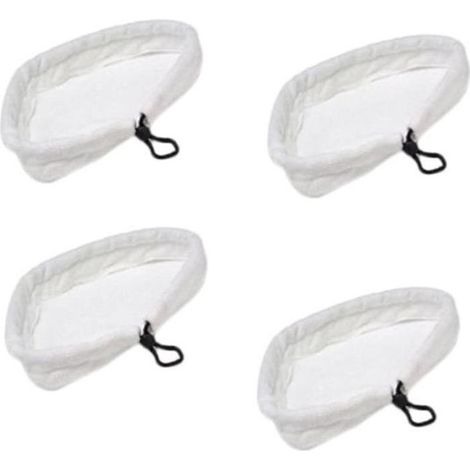 Lot de 4 Serpillères en Microfibre pour Balai Vapeur H2O Mop - FABLCREW (1/4)