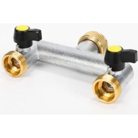 Ensemble de séparateur de Tuyau d'arrosage à 2 Voies, connecteurs de Tuyau d'eau, Distributeur de Robinet de Valve Individuel extérieur pour Le Lavage de Voiture d'irrigation de Jardin (1/4)