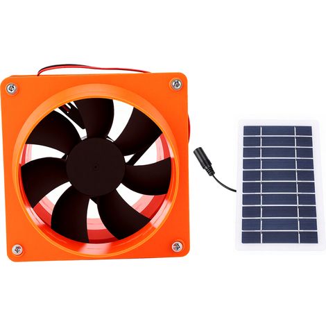 Ventilateur d'extraction solaire pour kit de ventilation extérieur de camping-car avec panneau monocristallin et tuyau rond (1/5)