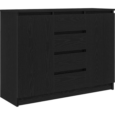 Maison Exclusive - Buffet avec tiroirs chêne noir 100,5x35x76 cm bois d'ingénierie (1/5)