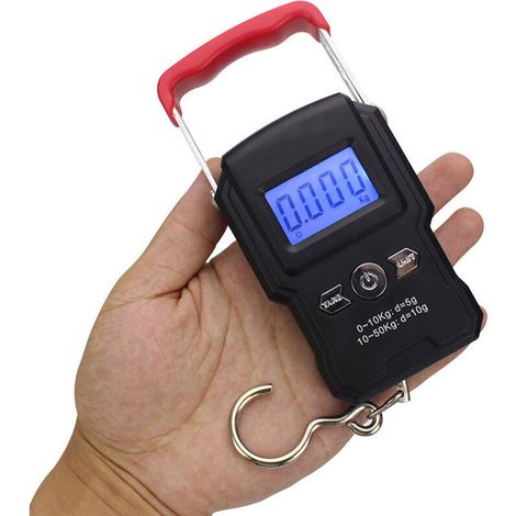 Balance A Crochet Suspendue, Double Precision, Retroeclairage De L'Ecran Lcd, 50Kg / 5G