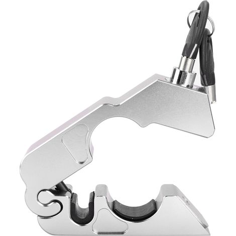 Motorrad-CNC-Universal-Bremsanschlaghebel aus Aluminiumlegierung mit Diebstahlsicherung für Lenkergriffe (Silber) (1/5)