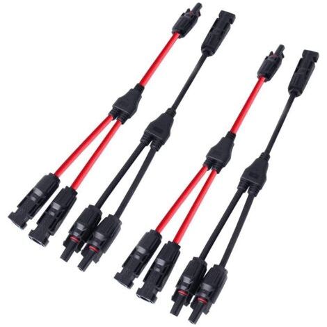 QORVA-Connecteur de câble professionnel 1 à 2 branches pour panneaux solaires. Raccords en Y, Adaptateur solaire (1/5)