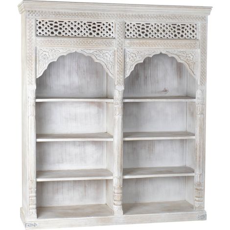 Estanteria Mango Mdf 180X40X200 Tallado Blanco (1/5)