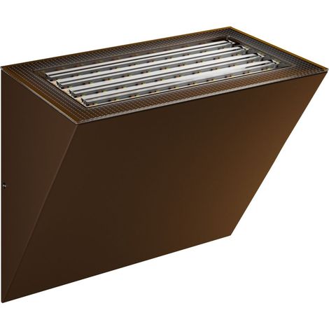 Applique LED da Parete Comet Power Switch 40x90mm Corten, 10/20W, Triac Dimmable, 2700K-4000K, IP65 - Beneito & Faure (1/4)