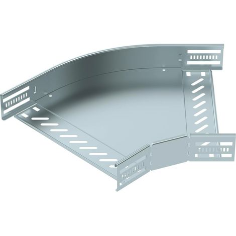 OBO Bettermann Bogen 45° für Kabelrinne, horizontal 60x300 Stahl bandverzinkt, 6036106