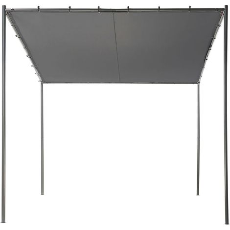 Pavillon VIMINO Metall 282 cm 294 cm Dunkelgrau
