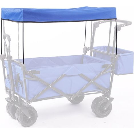 Canopy Pour Chariot De Jardin - Bâche Parasol Solaire - Compatible Avec Chariots Trolley Standard - 90 x 47 x 51 cm - 600D Oxford - 1 Pièce (1/5)
