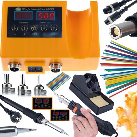 Estación de Soldadura Rosfix 2en1 (Aire Caliente y 900M) Rosfix Orange Husky OH660 Electric Serie S + Kit Prowelder Mini Rosfix: Set completo de soldaduras