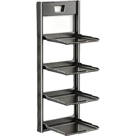 Organizador de especias, diseño plegable, uso versátil, GRIS (1/2)