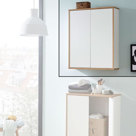 FACKELMANN Finn Doppel-Hängeschrank 60cm - Weiß matt (1/8)