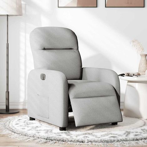 Fauteuil de Salon，Chaise，Fauteuil inclinable électrique gris nuage tissu CFW693703 (1/5)