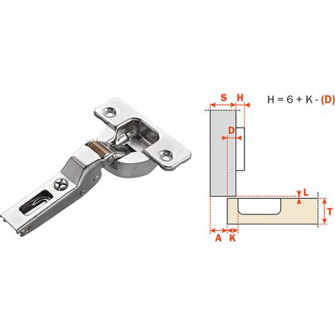 CERNIERA AMMORTIZZATA PER MOBILI 'C7A6' art. C7A6GE9 - collo medio 9- 10 pezzi  - SALICE