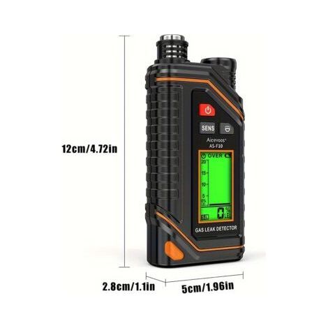 Détecteur de Fuite de Gaz Combustible Rechargeable avec Affichage Numérique – Testeur Haute Sensibilité pour Gaz Naturel, Méthane et Gaz Inflammables (1/5)