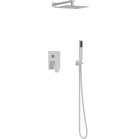 BALNEO Système de douche avec pommeau de pluie argent Acier inoxydable  Mitigeur de douche avec douchette CASCADE (1/5)