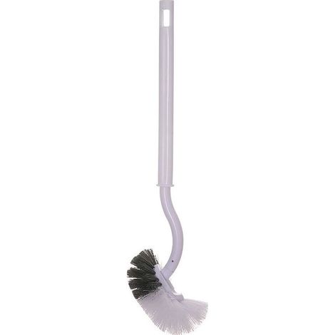 KZQ 11 x 39 cm Toilettenbürste, Toilettenbürste mit Kantenreiniger, verbesserte Toilettenbürste, gebogene Toilettenbürste, langer Griff (2 Stück) (1/4)