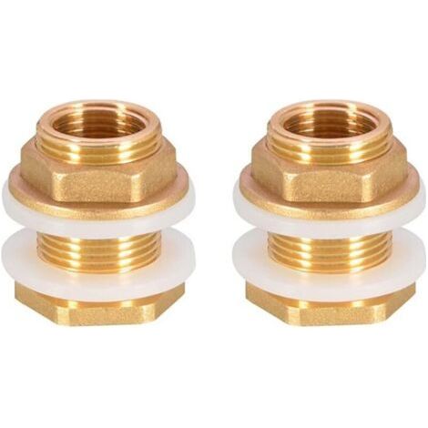 pieces DN20 3/4 brass water tank water pipe fitting adapter faucet rain bucket base brass tank base for faucet rain bucket water tank (1/4)