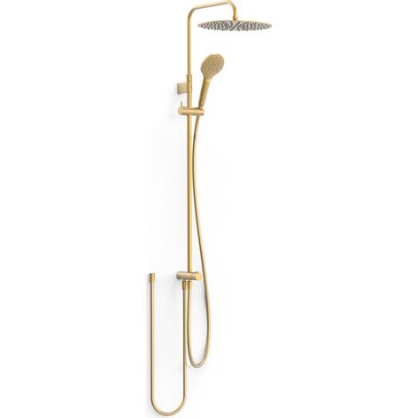 Ensemble de douche adaptable à tout type de robinet Or Mat 24K - TRES 19063502OM (1/2)