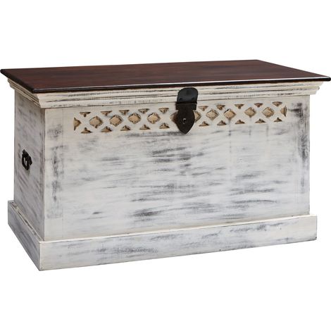 CASTLE ANTIK 255 Cassapanca in legno di acacia / mango - cerato 90x50x50