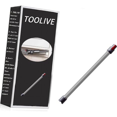Tube d'extension de Rechange pour Dyson v11 V15 V10 V7 V8 Aspirateur Sans Fil, Tube Rallonge en Aluminium Baguette Extensible(Gris )46 cm - 70 cm (1/5)
