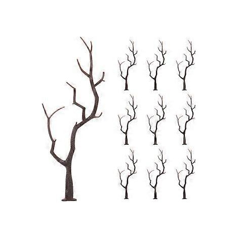 10 decorative branches made of dried artificial deer antler, for filling a vase (black) (1/2)