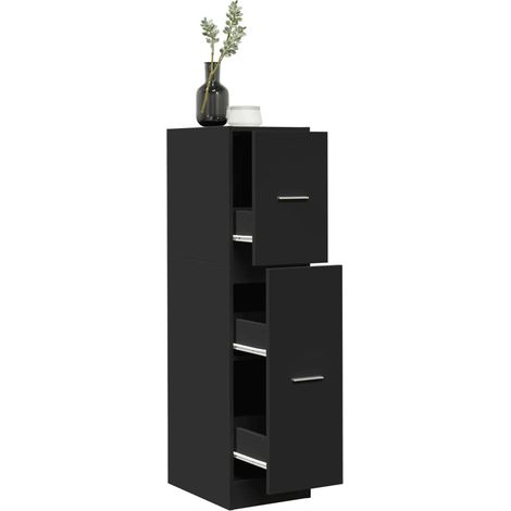 Apothekerschrank Schwarz 30x41x118 cm Holzwerkstoff