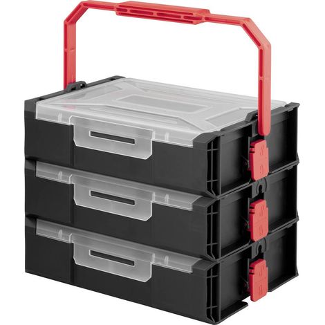 TOOLCRAFT Scatola minuteria (L x L x A) 230 x 185 x 70 mm Scomparti: 9 Contenuto 3 pz. (1/5)
