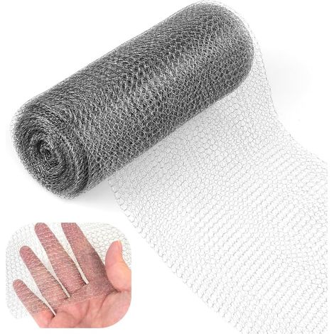 1 Rouleau Grillage Inox 3mm, Maille Métallique Rigide Anti Rongeur, Treillis Acier Inoxydable Pour Ventilation Jardin
